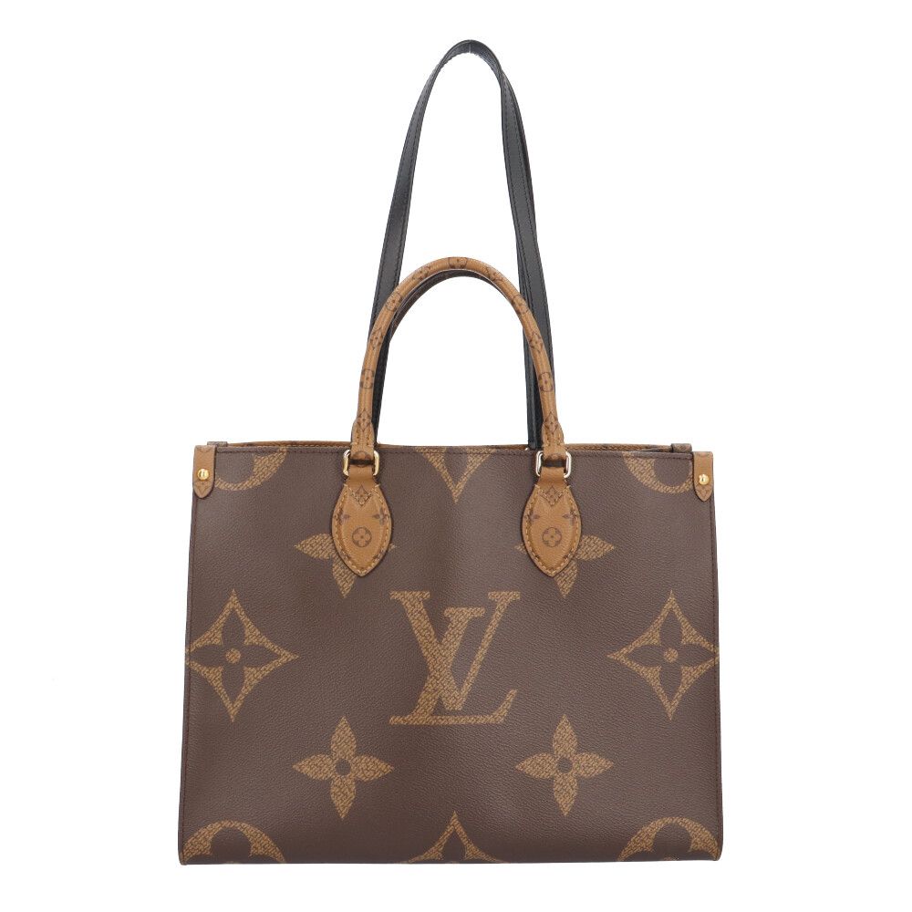 ルイヴィトン オンザゴー MM モノグラムジャイアント トートバッグ モノグラムリバース M45321 ブラウン レディース LOUIS VUITTON 中古 ルイヴィトン ルイ ヴィトン