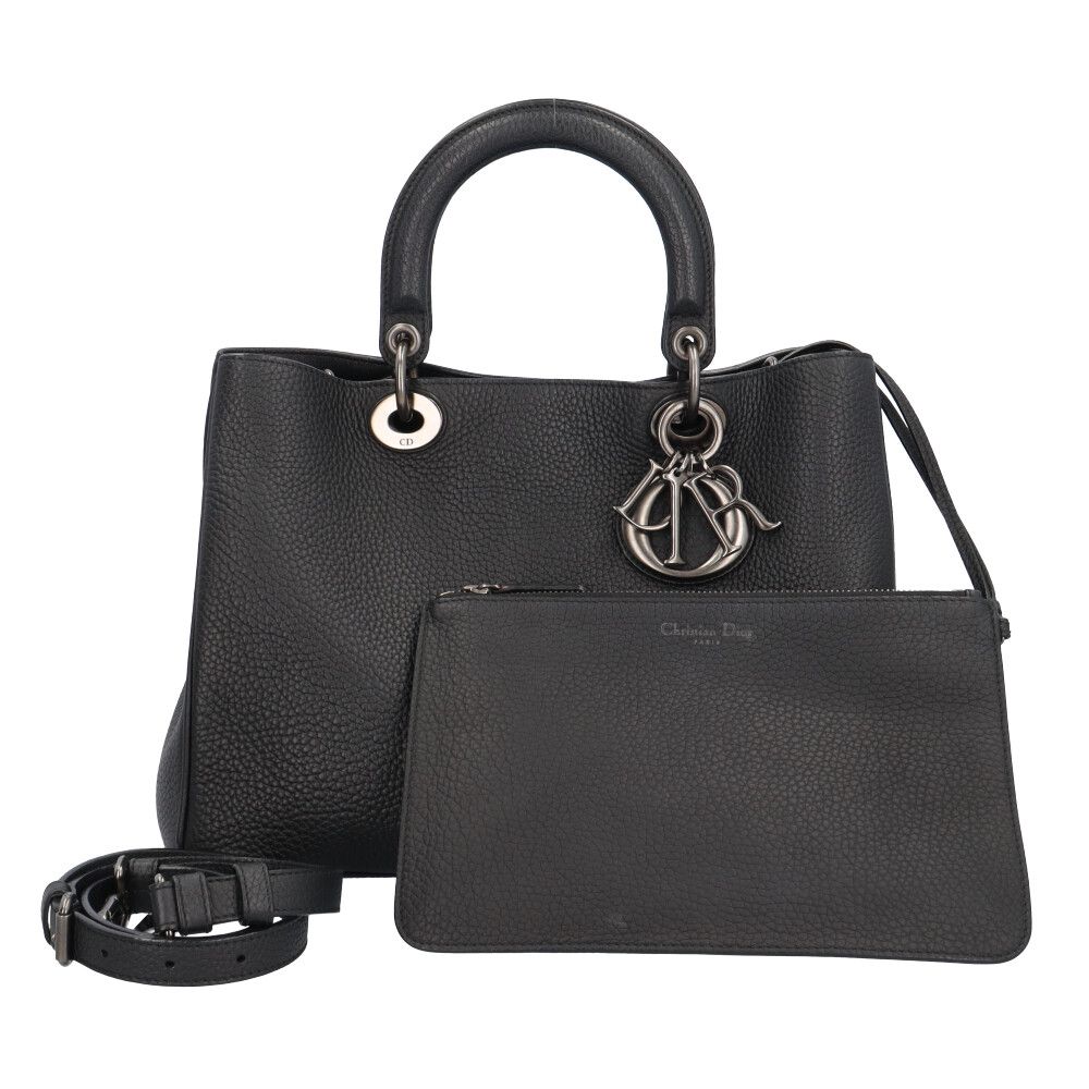 クリスチャンディオール ディオリッシモ ミディアム ショルダーバッグ レザー ブラック レディース Christian Dior 中古 クリスチャンディオール 165,000円