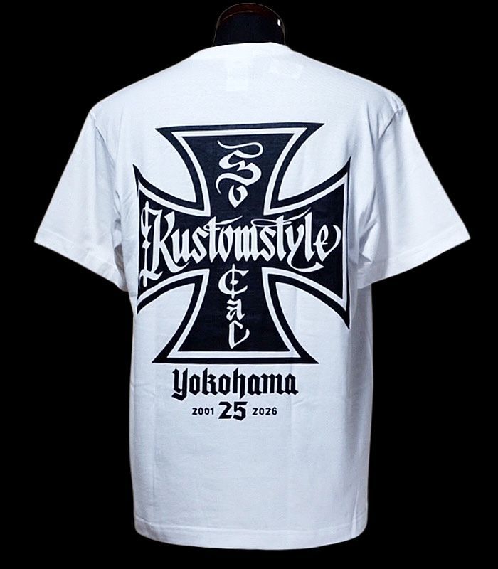 kustomstyle カスタムスタイル Tシャツ (KST2613WH) iron cross 25th T-shirt カラー：ホワイト 5,500円(内税)