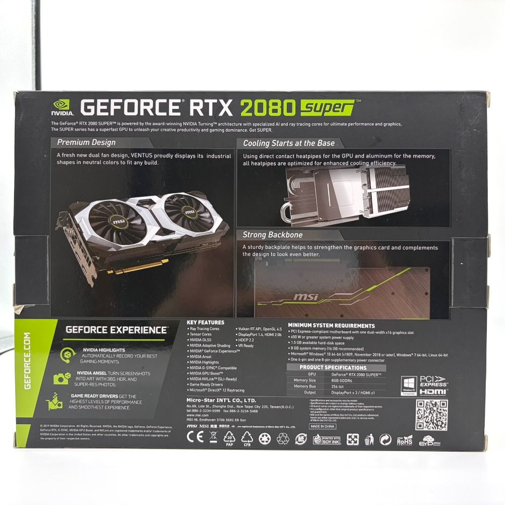MSI RTX 2080 SUPER 8GB 中古グラボ - メルカリ
