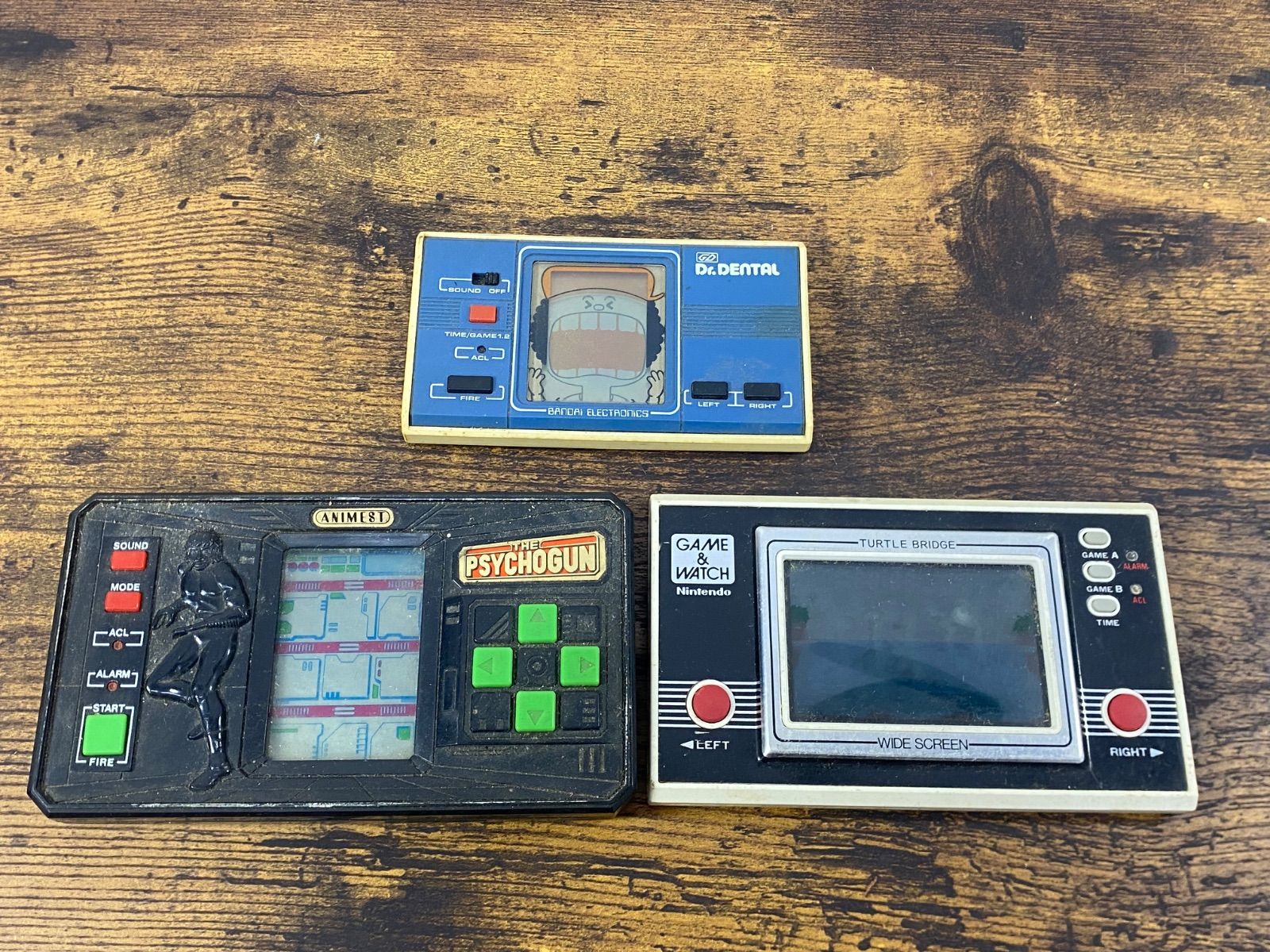 レトロゲーム】ゲームウォッチ、Dr.dental、ザ・サイコガン 動作未確認