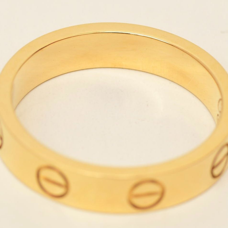 cartier カルティエ リング 750 ミニ ラブリング YG イエローゴールド