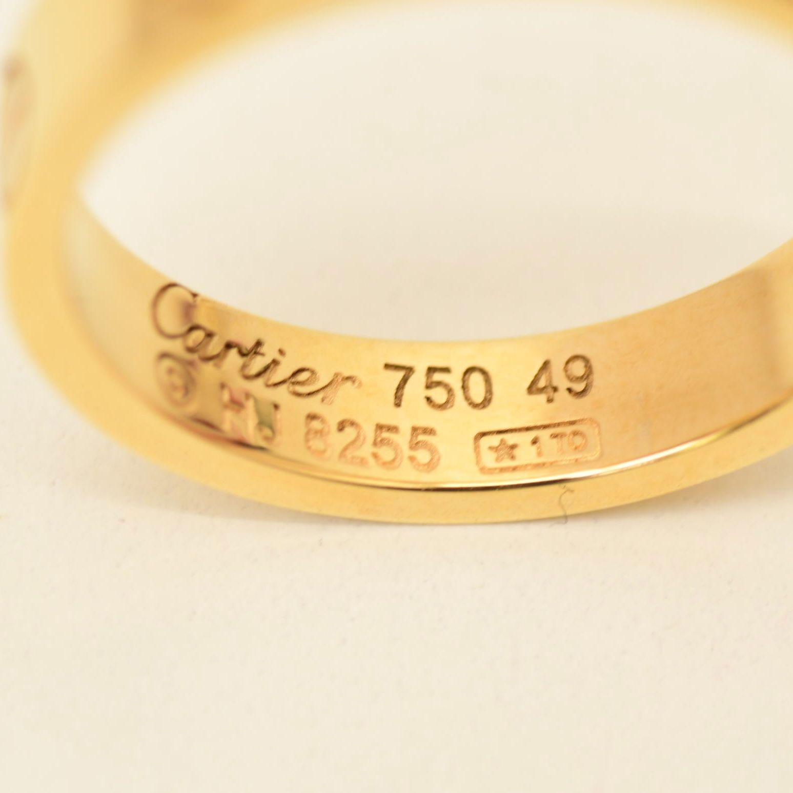 cartier カルティエ リング 750 ミニ ラブリング YG イエローゴールド