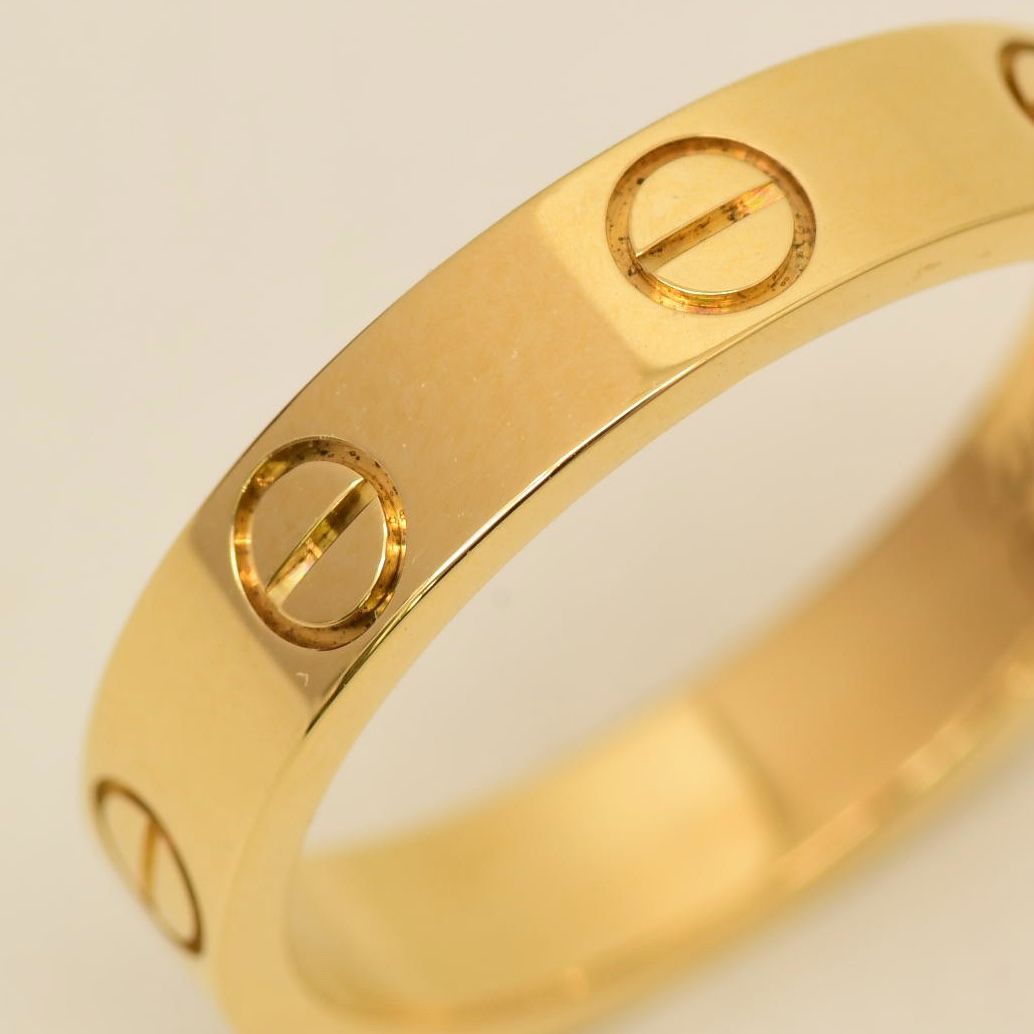 cartier カルティエ リング 750 ミニ ラブリング YG イエローゴールド