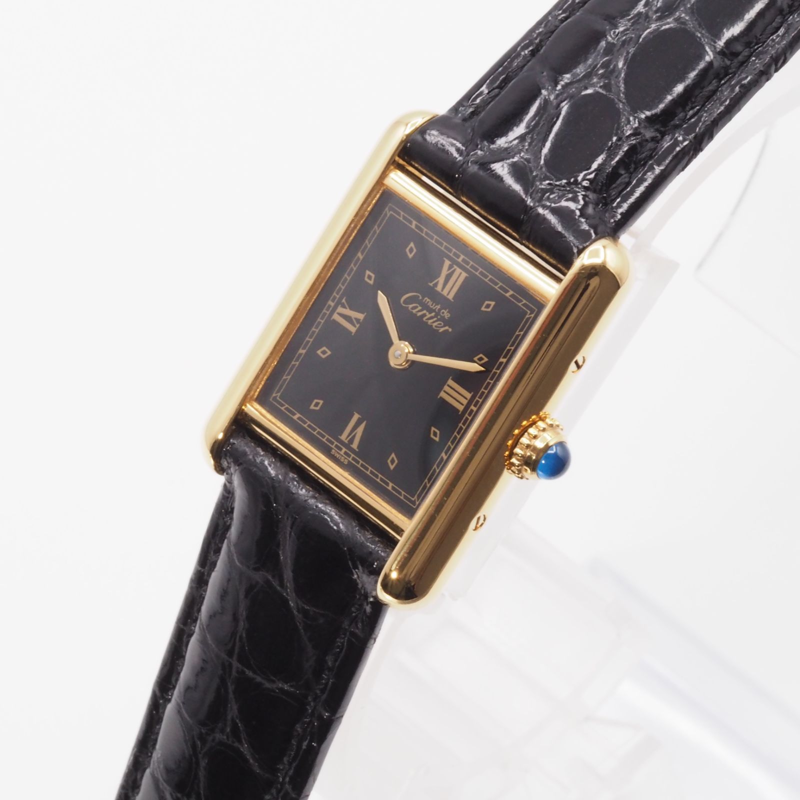 Cartier カルティエ マストタンクSM ブラック Ref.5057001 