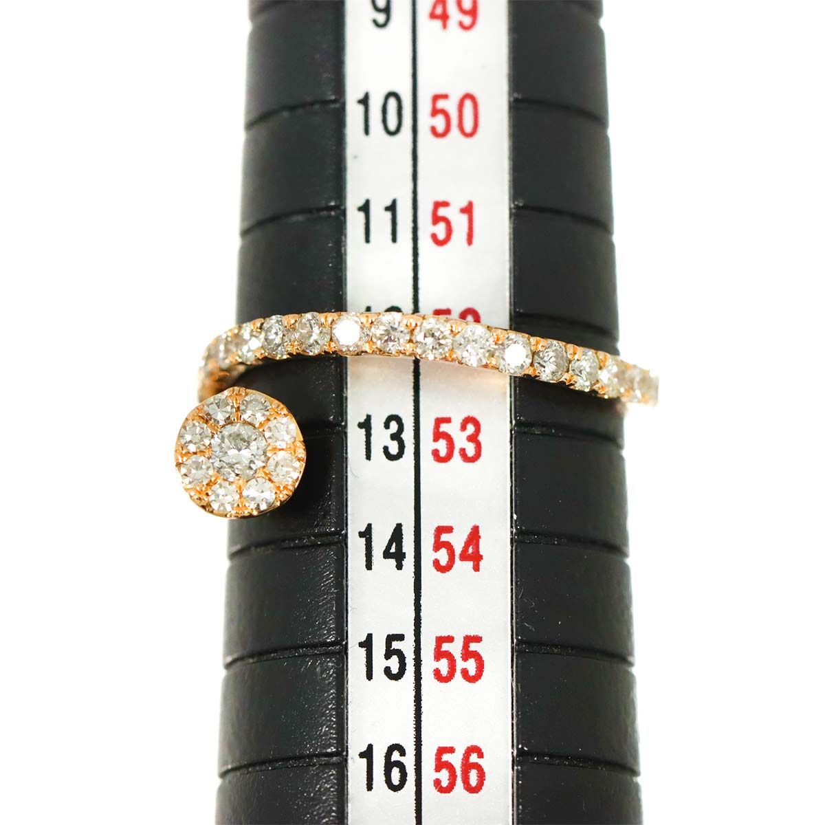 リング 12.5号 ダイヤ 0.50ct K18 PG ピンクゴールド 750 指輪 Diamond