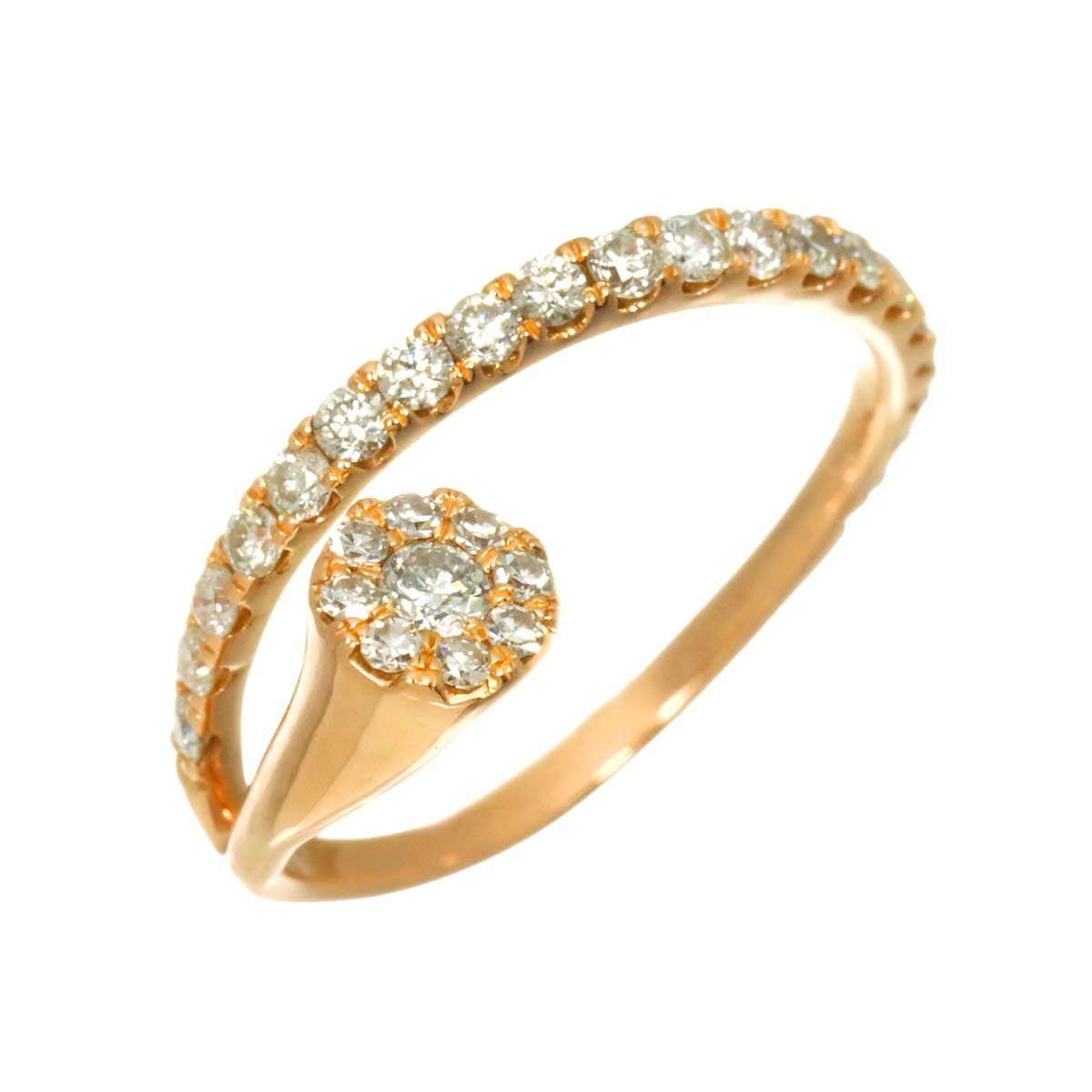 リング 12.5号 ダイヤ 0.50ct K18 PG ピンクゴールド 750 指輪 Diamond
