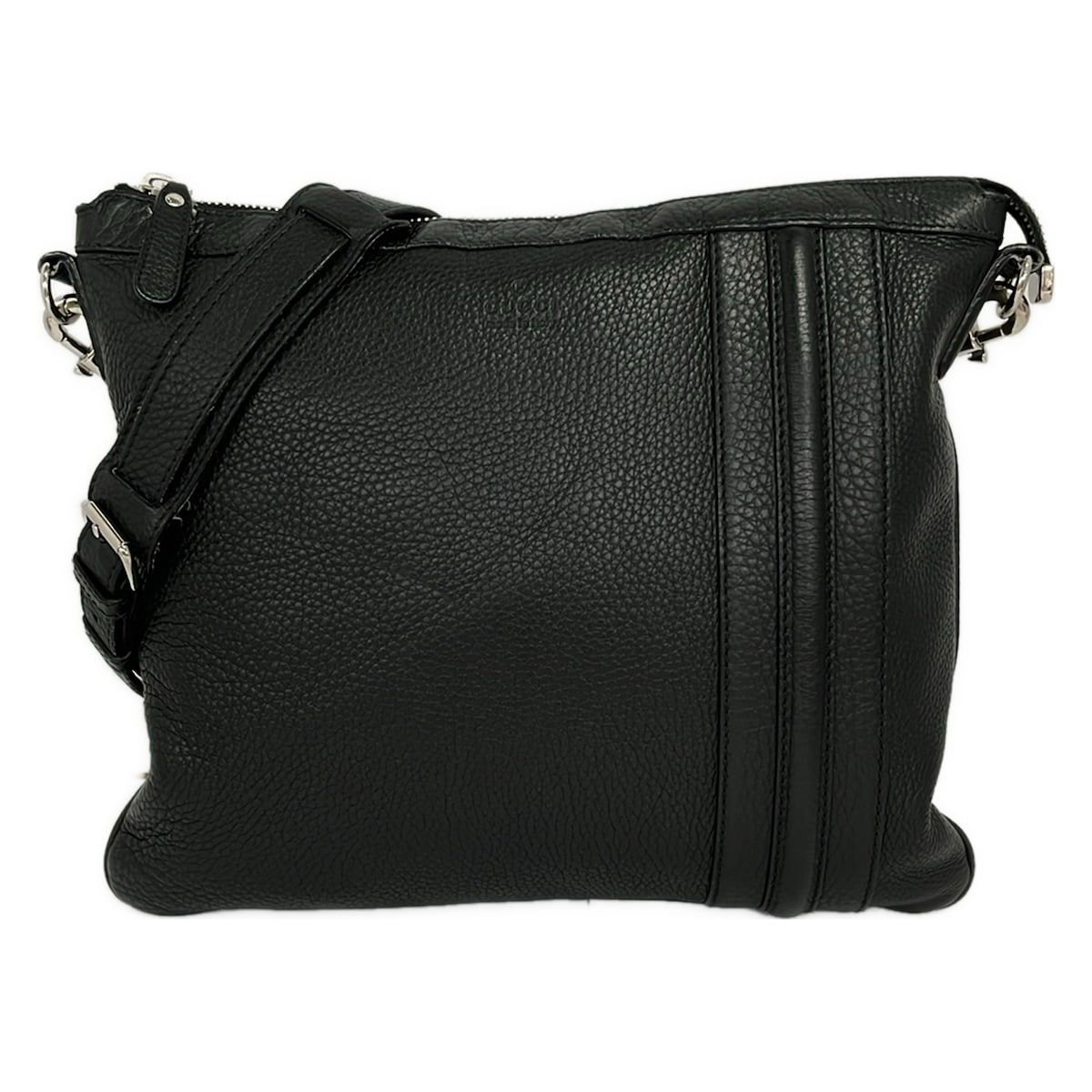 GUCCI(グッチ) ショルダーバッグ - 233329 黒 ストラップ着脱可 レザー