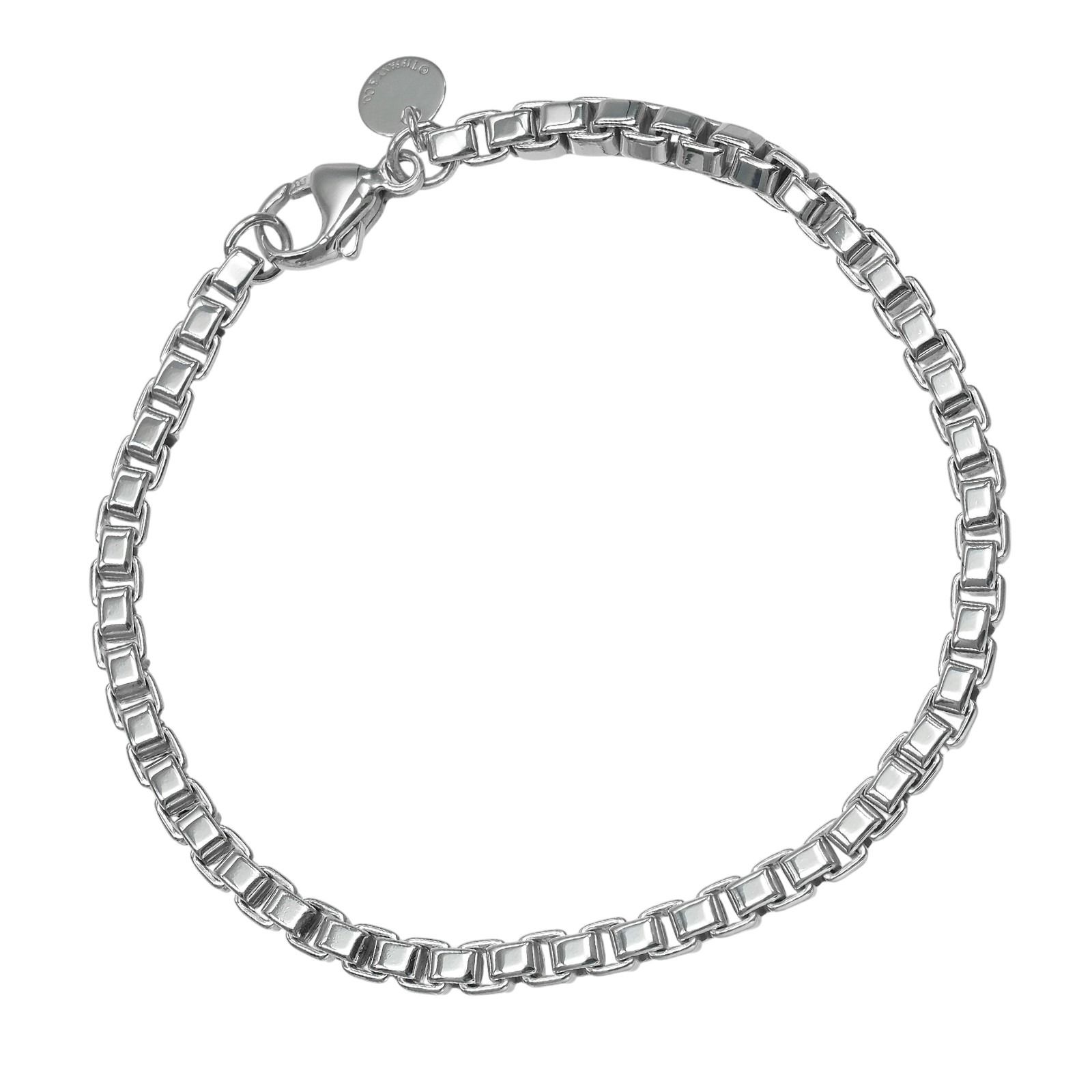 【TIFFANY&Co.】ティファニー ベネチアン 腕周り約18.5cm シルバー925 レディース 16g ブレスレット