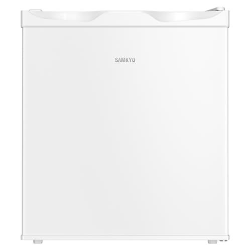 SAMKYO 冷蔵庫 48L 小型 幅45cm スリム 7段階温度調節 ミニ冷蔵庫 一人暮らし 省スペース コンパクト 前開き 1ドア 耐熱天板 静音 GU40 ホワイトe bc8d8d1a