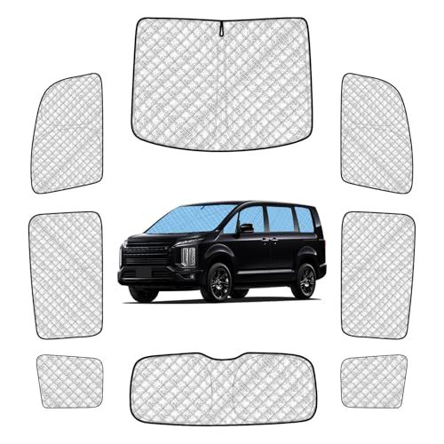 デリカ D5 専用サンシェード 全窓対応 車用 遮光シェード 車窓日よけ 車中泊グッズ はめ込み式 プライバシー確保 車用カーテン 盗難防止アウトドア 仮眠 車内の暑さ対策 カーフィルム カーシェード サイド カーテン セットts 03824dd2