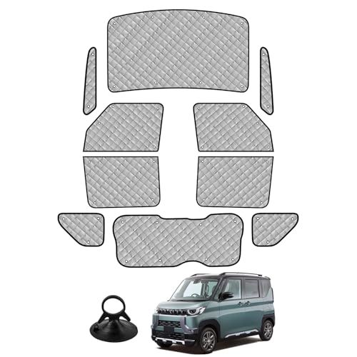 Cartist 新型デリカミニ B34A B35A B37A B38A に適用 サンシェード 1台分 マルチサンシェード ブラックメッシュサンシェード DELICA MINI B3系 2023年5月?現行 車用 遮光シェード 車窓日よけ 車種 04ed6496 8,801円