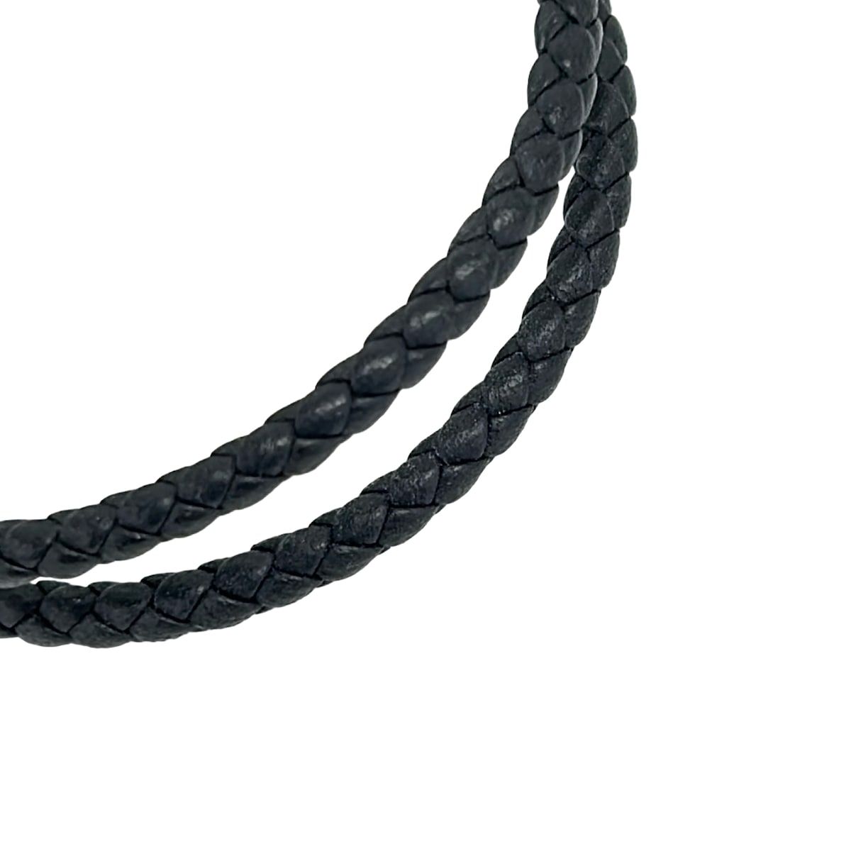 HERMES 編み込み ブラック ブレスレット HERMES(エルメス) ブレスレット美品 トゥルニス 黒 編み込み/マット