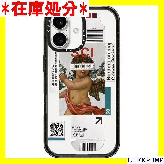 CASETiFY インパクト iPhone 16 ケース スリム / 2.5mの落下試験をクリア MIL規格4倍相当 / ワイヤレス充電に対応 - Below 30 Degrees - クリア ブラック 1540