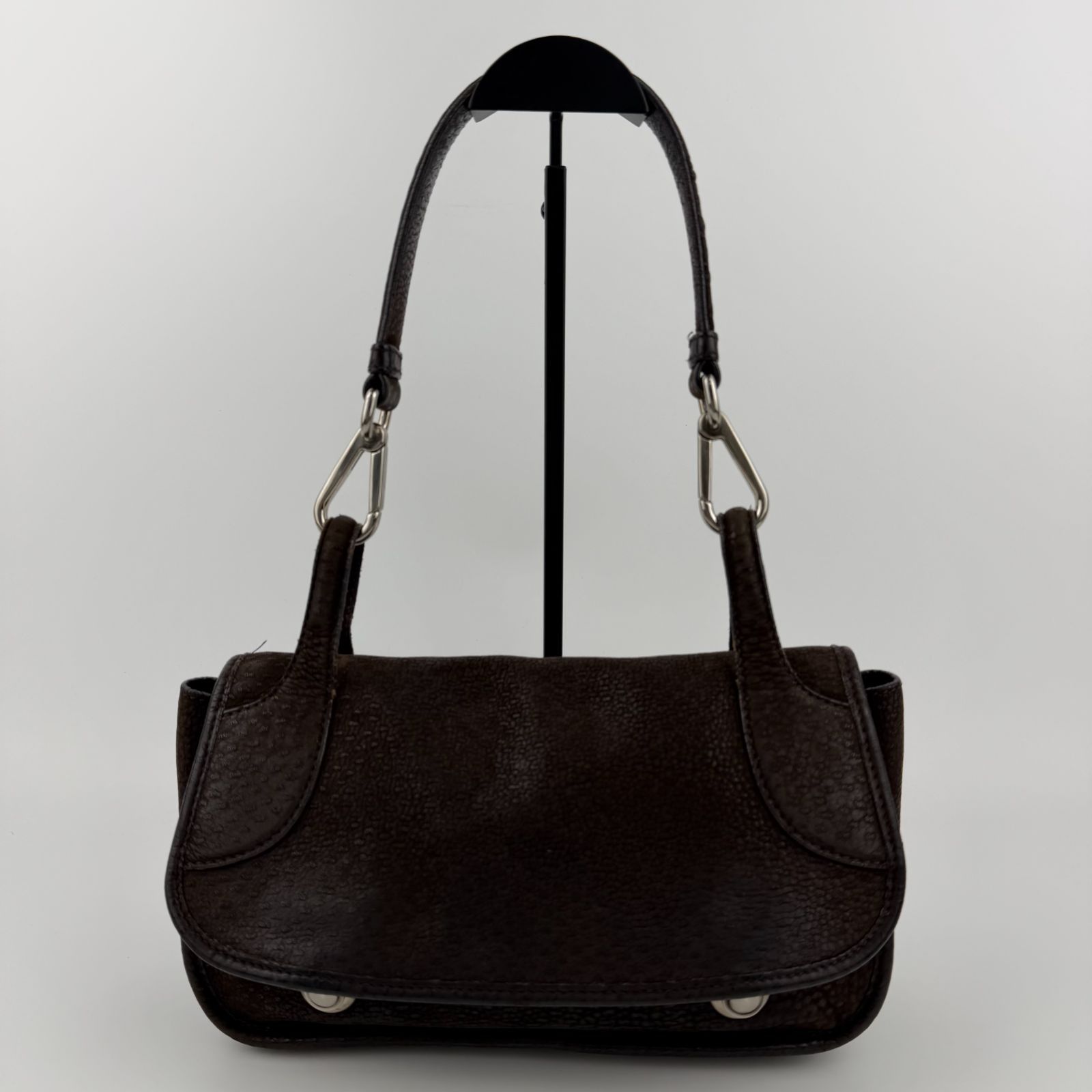 中古】PRADA プラダ ショルダーバッグ ホーボーバッグ ブラウン レザー 