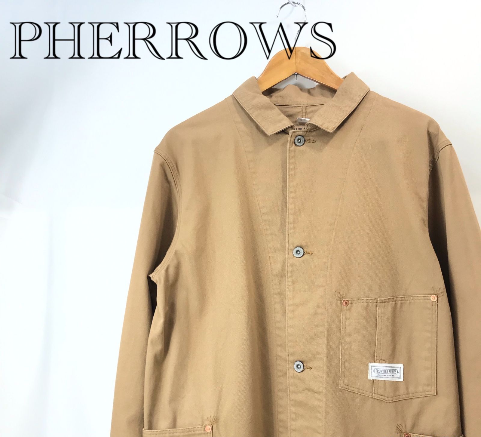 PHERROWS フォローズカバーオール 42 ブラウン 長袖 メンズ アウター _266023