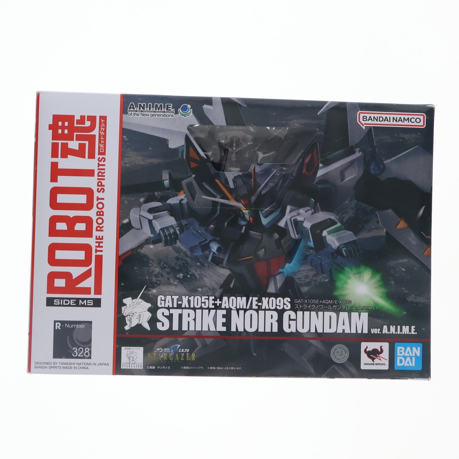 ROBOT魂(SIDE MS) GAT-X105E+AQM/E-X09S ストライクノワールガンダム ver. A.N.I.M.E. 機動戦士ガンダムSEED(シード) C.E.73 STARGAZER(スターゲイザー) 完成品 可動フィギュア バンダイスピリ