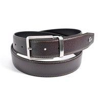 LACOSTE ラコステ ベルト メンズ ビジネスベルト ブランド ダークブラウン 牛革 LB84670