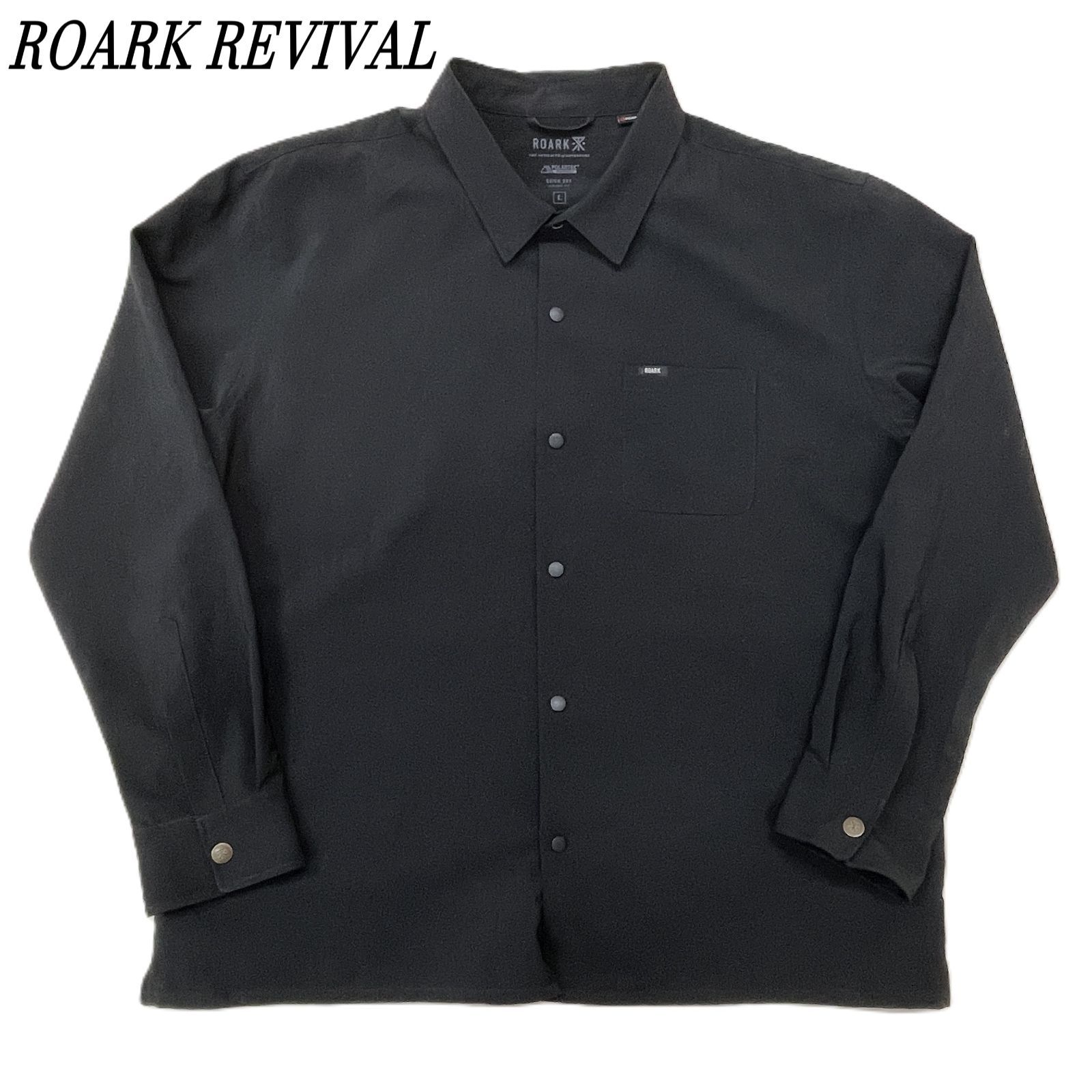 ROARK REVIVAL ロアークリバイバル ROARK DELTA QD L/S SHIRTS BLACK L BLK/ブラック