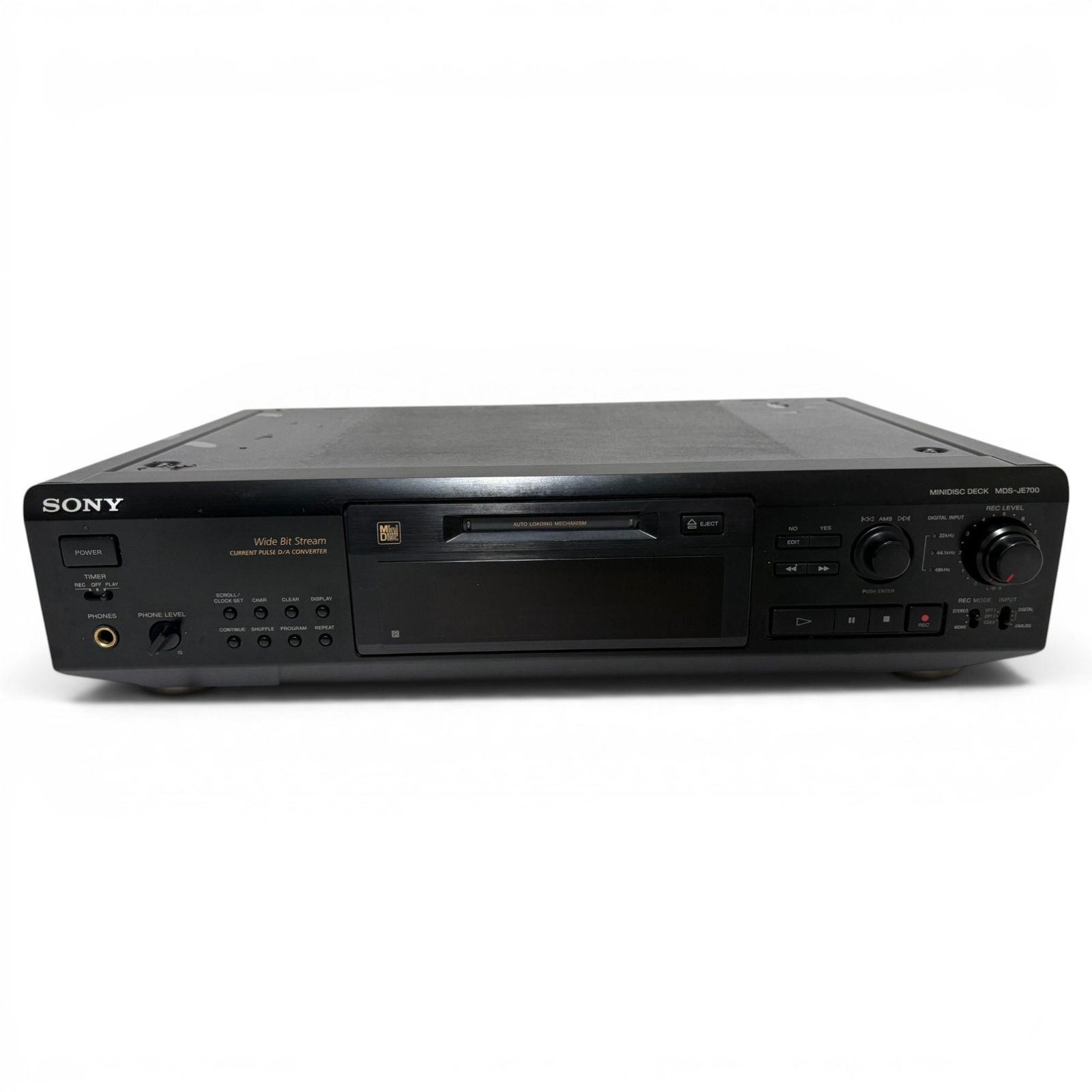 〇 ソニー SONY MDS-JE700 ブラック MDレコーダー MDデッキ ワイド