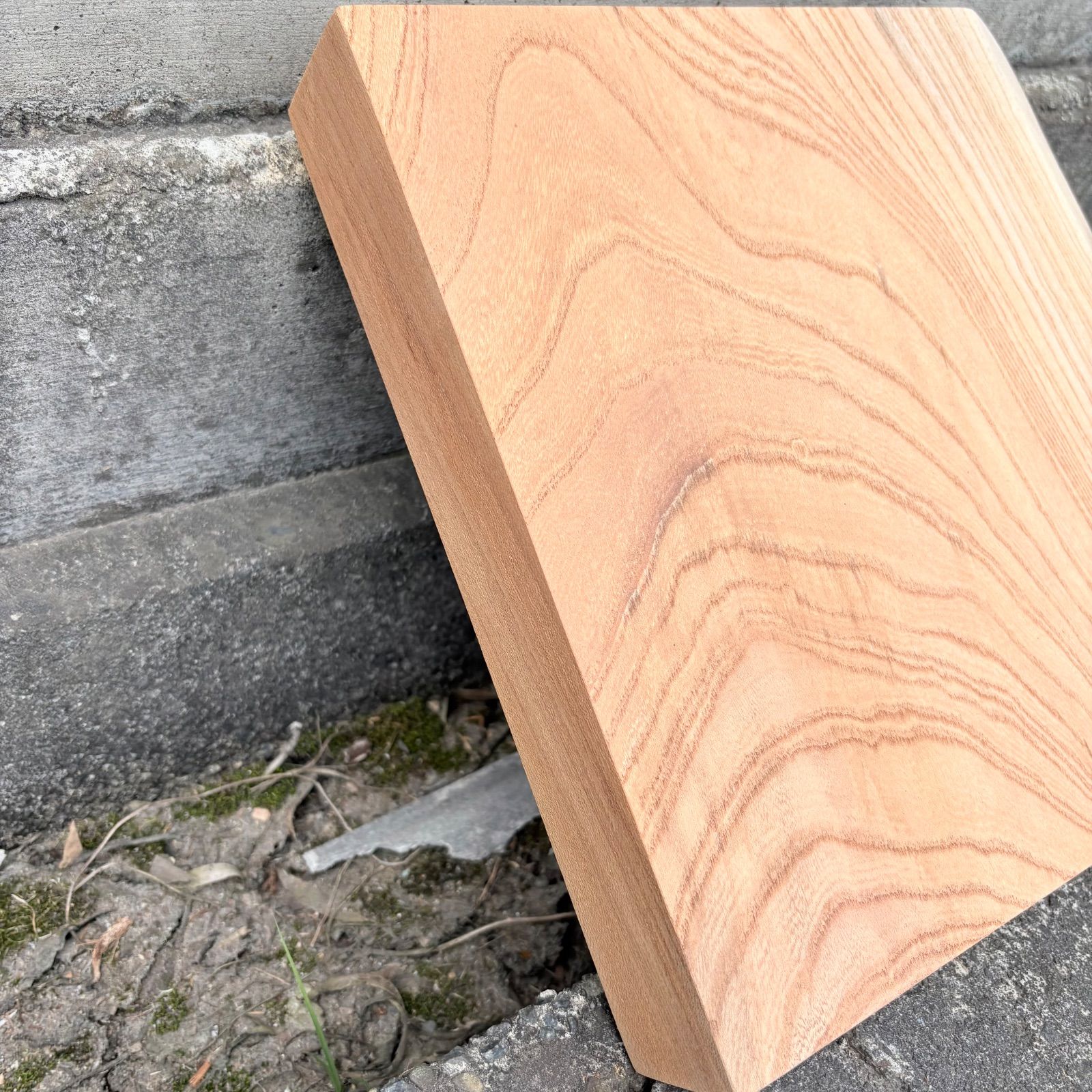 ケヤキ 一枚板 サイドテーブル 花台 DIY木材 小物置き 手作り家具 ⁄ 天然木