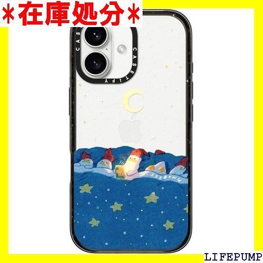 CASETiFY インパクト iPhone 16 ケース スリム / 2.5mの落下試験をクリア MIL規格4倍相当 / ワイヤレス充電に対応 - LATE NIGHT - クリア ブラック 1541