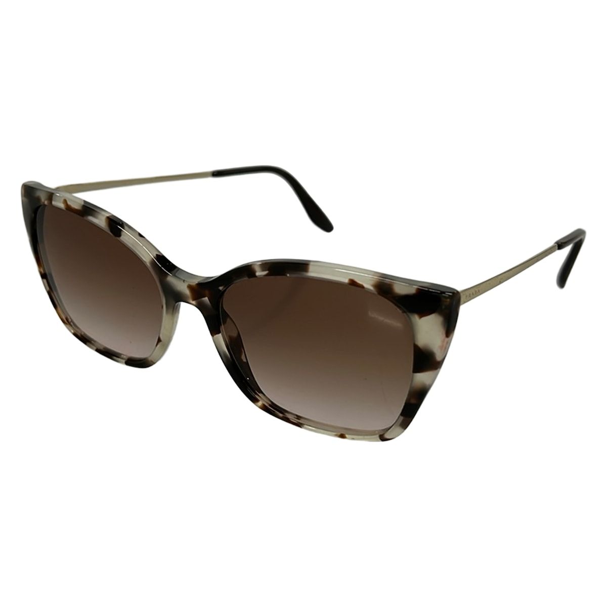 PRADA(プラダ) サングラス - SPR12X ダークブラウン×ライトグレー