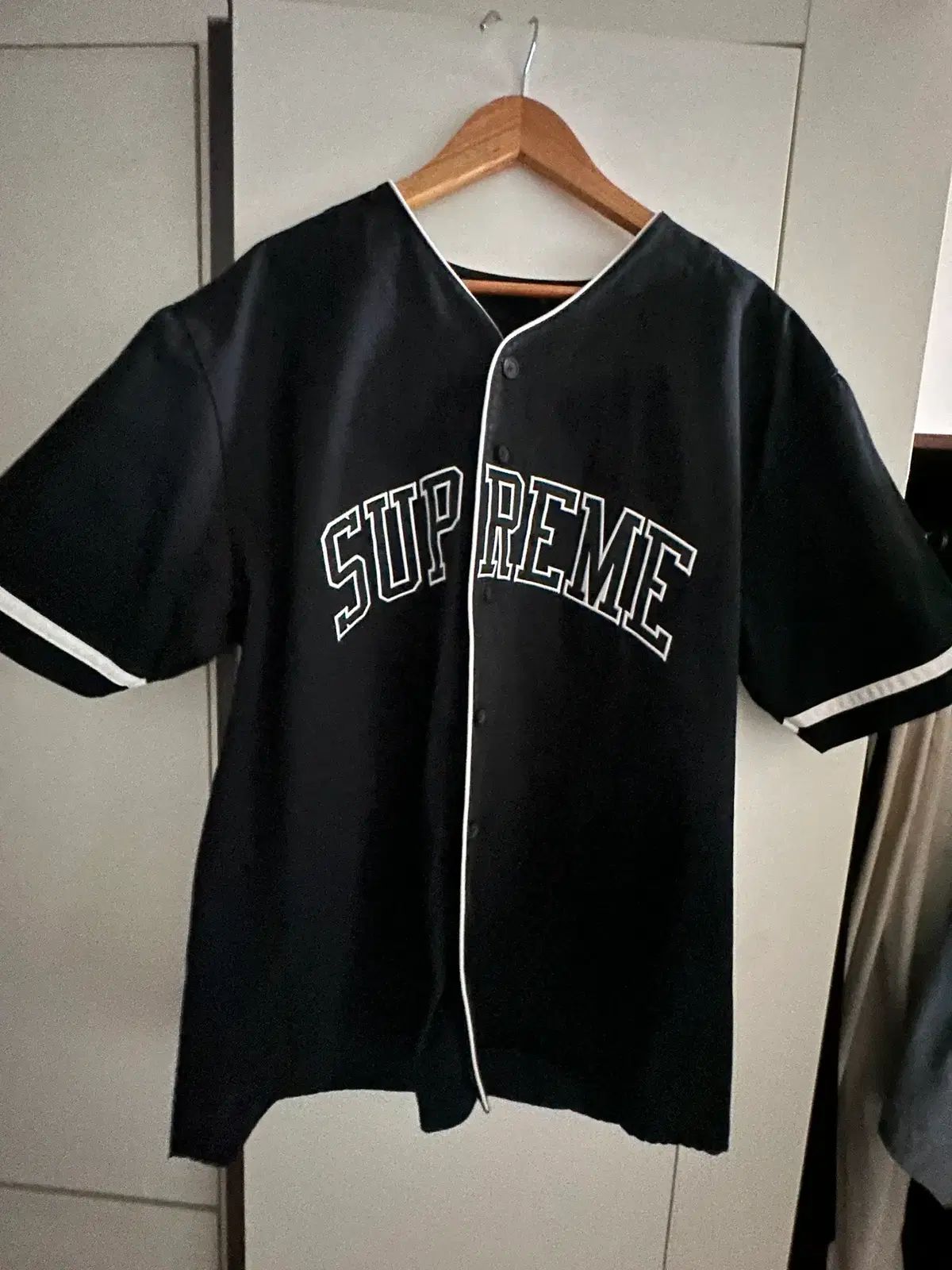 (XL)シュプリーム x ティンバーランド ベースボール ジャージ ブラック