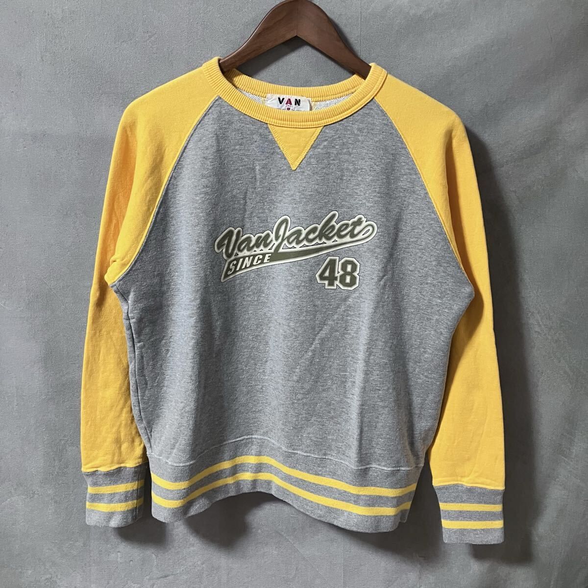 VAN JAC ヴァンヂャケット 90's コットン 裏毛 ロゴ プリント 両V