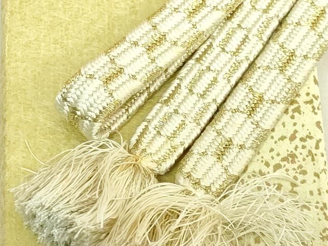 平和屋着物●極上　有職組紐道明　帯締め　亀甲組　金糸　宮内庁御用　国立博物館御用　東京芸術大学御用　逸品　DZAA12069kh6