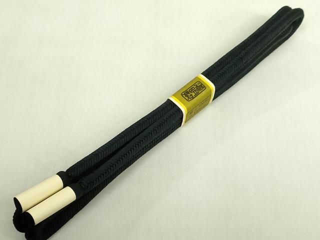 平和屋着物●極上　有職組紐道明　帯締め　奈良組　黒地　宮内庁御用　国立博物館御用　東京芸術大学御用　逸品　未使用　DZAA12104kh6