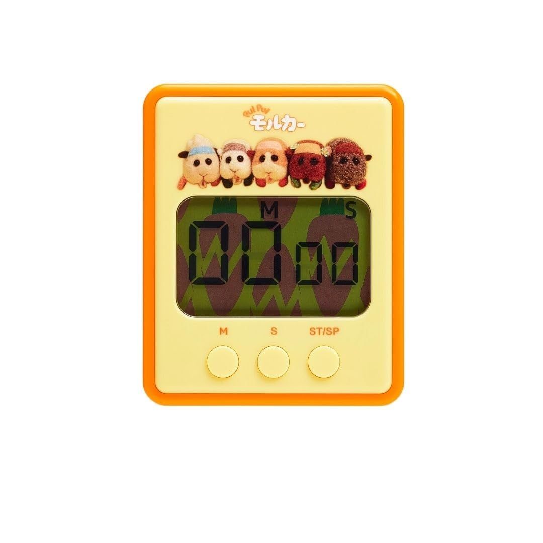 シーシーピー(CCP) きゃらタイマー PUI PUIモルカー キッチンタイマー 自立スタンド付き マグネット付き 大画面 勉強 学習 料理 キッチン 台所 冷蔵庫 タイマー きゃらニクス KH-CT82-MPU★ 3980f301