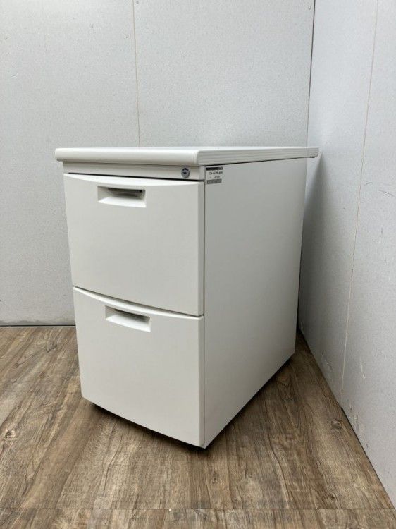 【中古品】イトーキ CZシリーズ 2段脇机 CZN-047LBB-W9W9 ホワイト