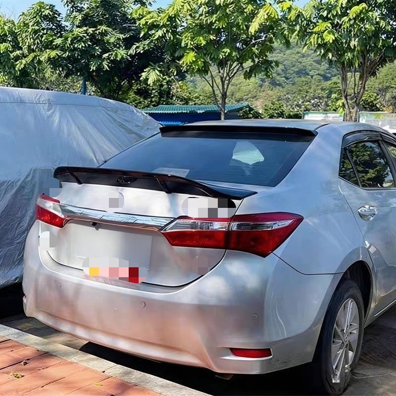 【送料無料】トヨタ Toyota カローラ Corolla 2014-2018年対応 Rタイプ リアウィング 加幅版 トランクスポイラー 穴あけ不要 無加工取付可 高品質 毛胚/亮ブラック/カーボン柄 カスタム 外装パーツ ドレスアップ 車体アクセサリー
