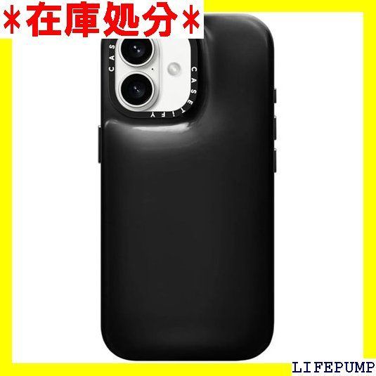CASETiFY ピロー iPhone 16 ケース 耐水性のある素材 / トレンドのY2Kスタイル - ファントム ブラック 1542