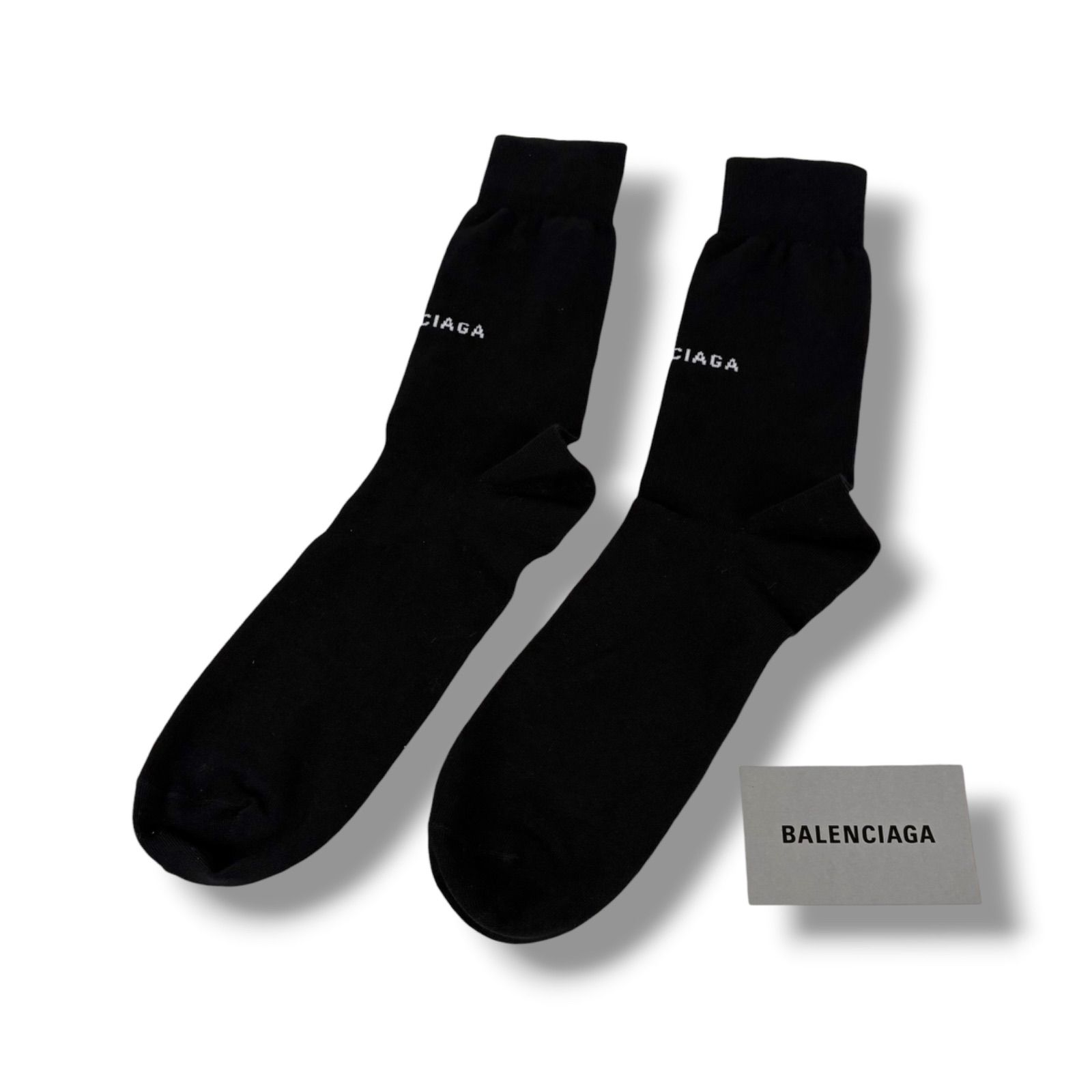 バレンシアガ BALENCIAGA ロゴソックス 靴下 ブラック ホワイト