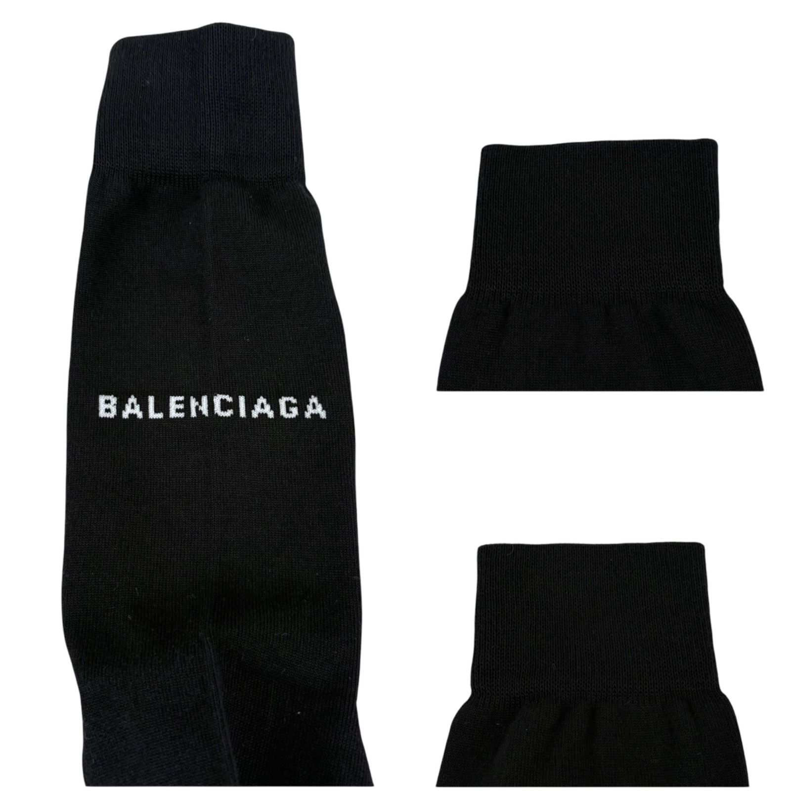 バレンシアガ BALENCIAGA ロゴソックス 靴下 ブラック ホワイト