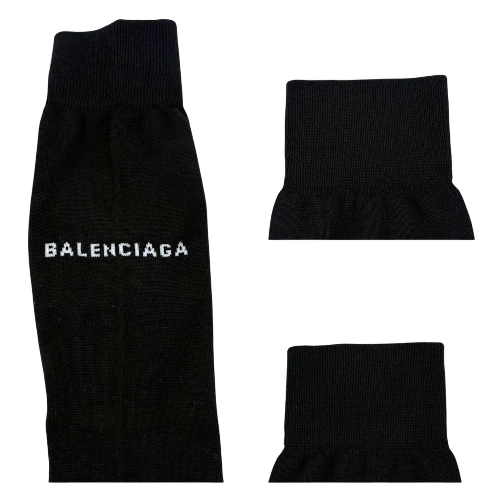バレンシアガ BALENCIAGA ロゴソックス 靴下 ブラック ホワイト