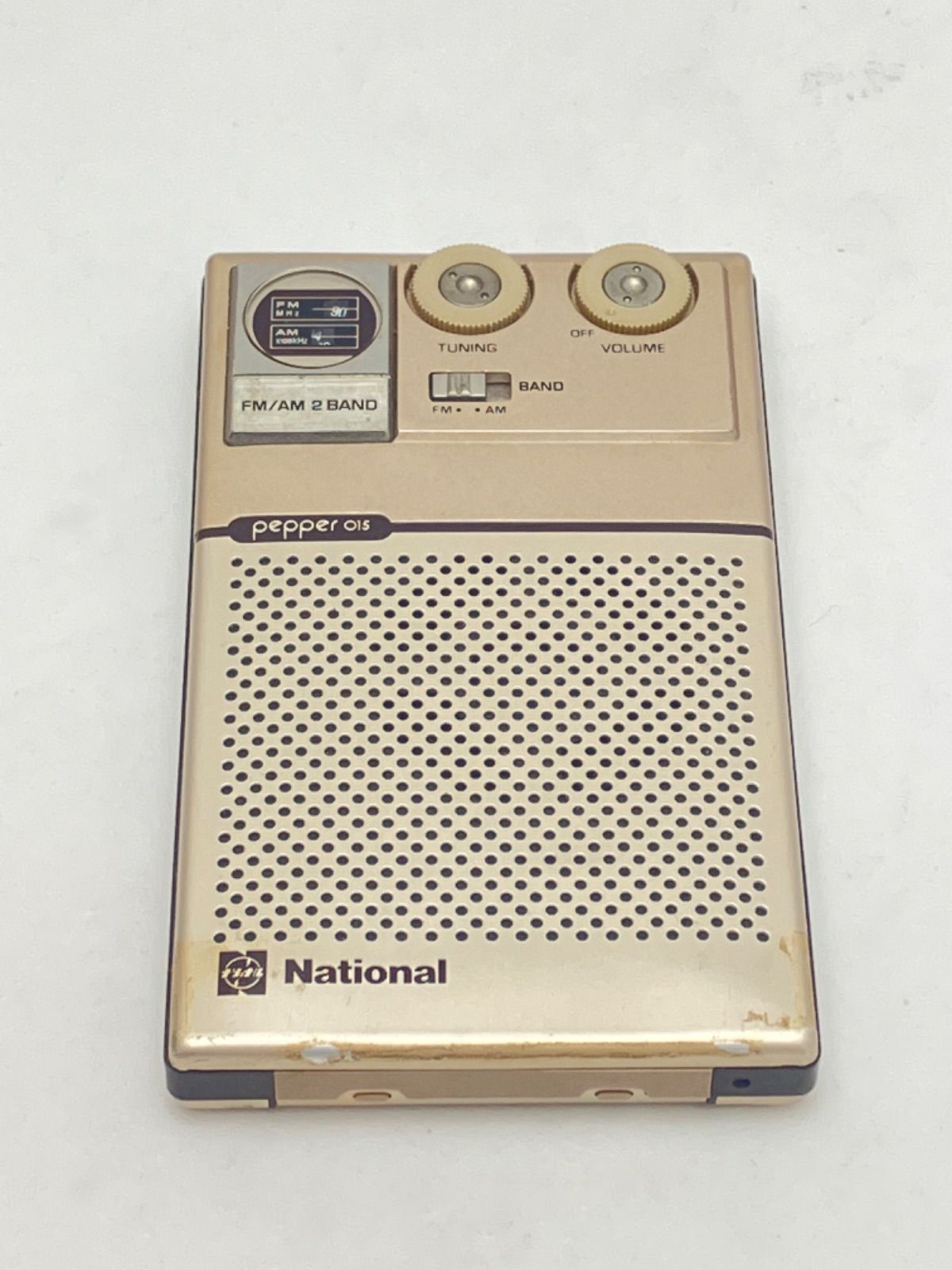 昭和レトロ ラジオ ナショナル CARD pepper 未使用 ☆ National ナショナル pepper RF-015G FM/AMポータブルラジオ - メルカリ