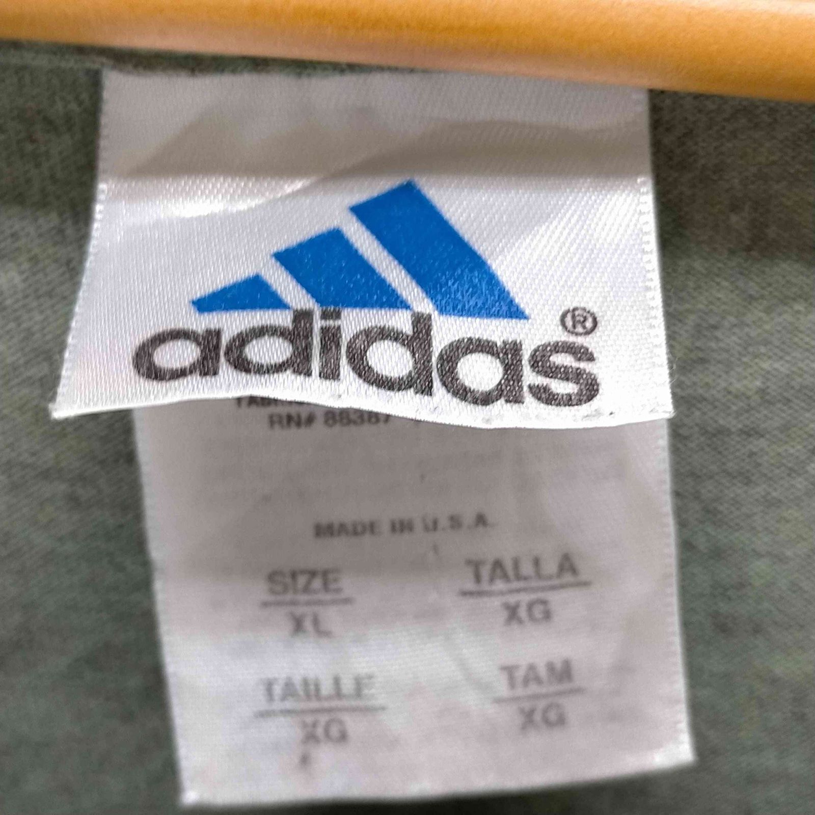 アディダス adidas 90S USA製 プリントクルーネックTシャツ メンズ 