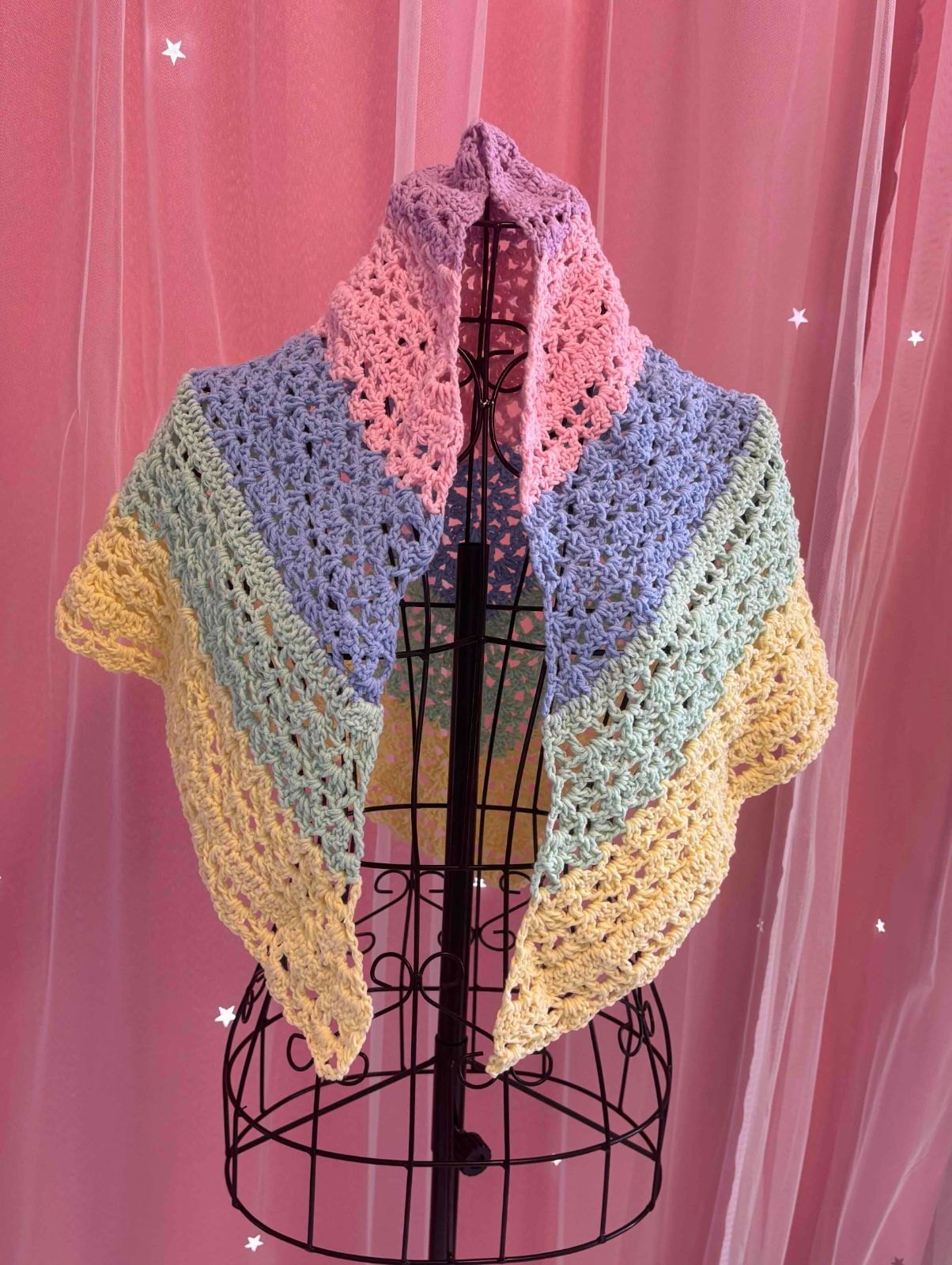 コットンのカラフルショール・ハンドメイド　ri-sh-002