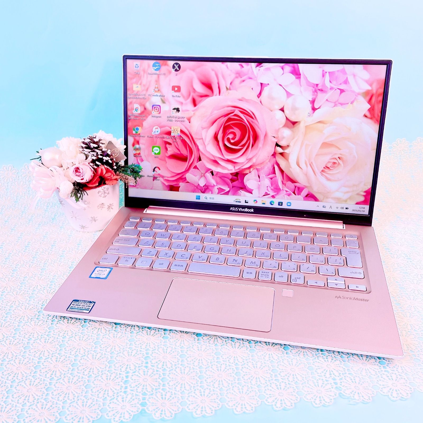 超薄型‼️小型軽量✨️可愛いピンク!ノートパソコン✨️サクサク快適 超薄型‼️小型軽量✨️可愛いピンク!ノートパソコン✨️サクサク快適