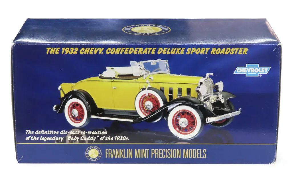 【中古】ミニカー 1/24 THE 1932 CHEVY CONFEDERATE DELUXE SPORT ROADSTER(イエロー×ブラック)