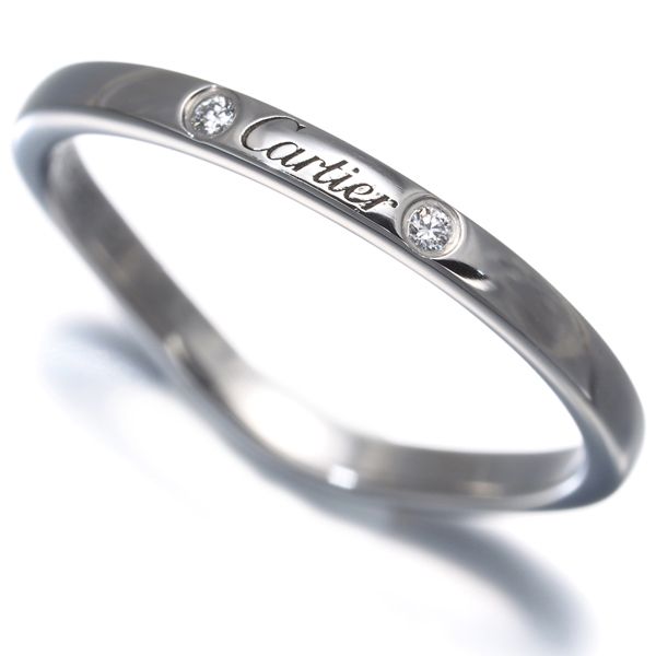 カルティエ リング ダイヤ ダイヤモンド バレリーナ 3P 52号 Pt950