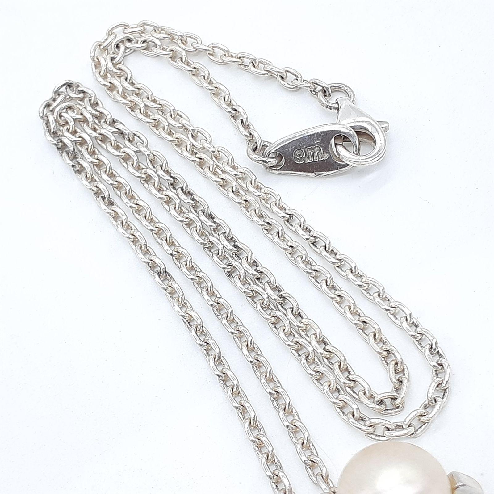 e.m. イーエム ネックレス SILVER 925 シルバー ジルコニア 淡水