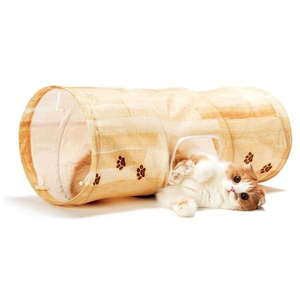 （まとめ）キャットトンネルスパイラル 木目柄（ペット用品）〔×12セット〕 17,565円