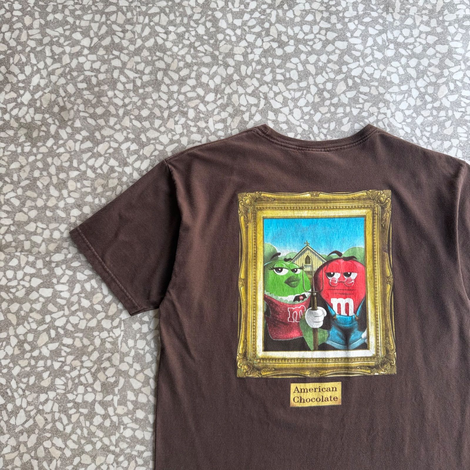 MandMs / 90’s back print T-shirt size L エムアンドエムズ チョコレート お菓子 USA バックプリントTシャツ ストリート ユニセックス