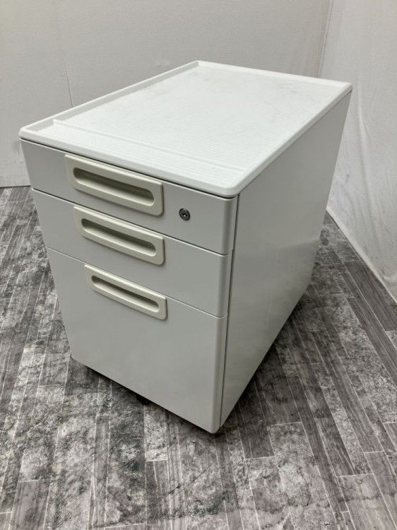 【中古品】プラス LAシリーズ 3段インサイドワゴン RY-046SC-B3 WH ホワイト