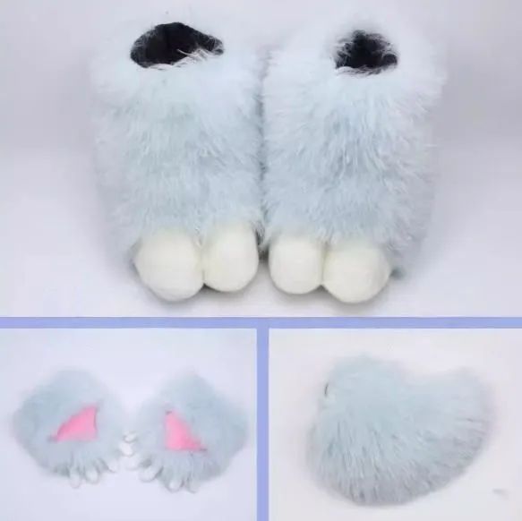 ファースーツ 着ぐるみセット 羊 青 可愛い ケモノ ファースーツ 全頭