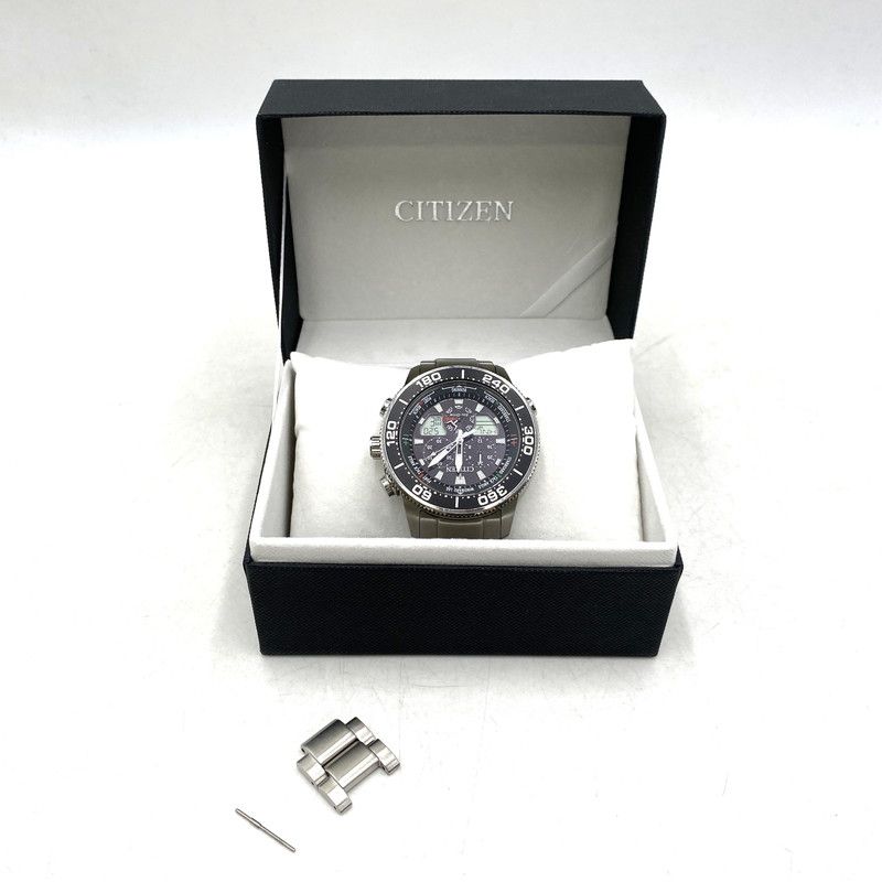 【中古品】 CITIZEN シチズン C660-R011669 JR4060-88E ST.STEEL PROMASTER MARINE プロマスター マリン シリーズ アナデジ腕時計 時計 【197-260520-cs-13-izu】